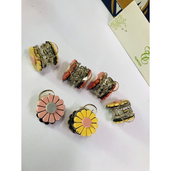 cặp tóc mái đính Ngọc trong suốt, cặp tóc hoa cúc cao cấp