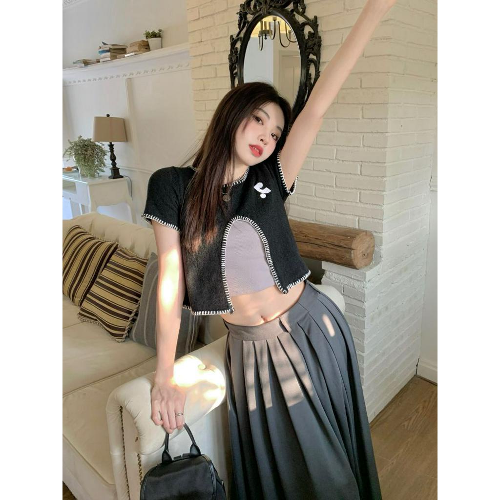 Áo Thun Dệt Kim Ngắn Tay Thời Trang Dạo Phố Cá Tính 61378