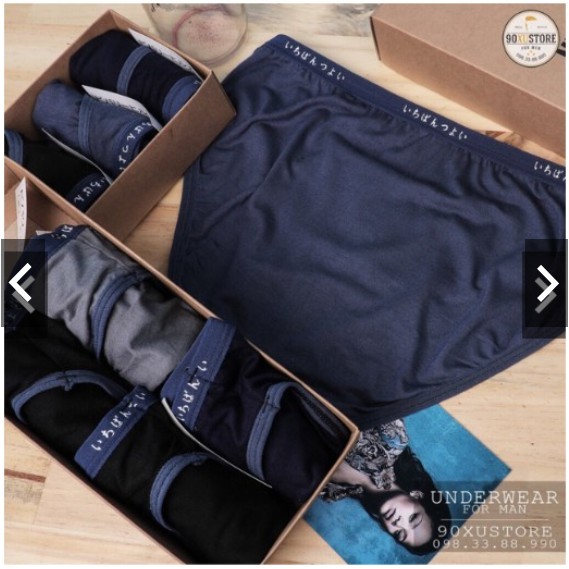 Hộp 5 Quần Lót Nam💖FREE SHIP💖Hộp 5 Quần Sịp Nam Chéo Cotton