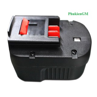Vỏ pin máy Black & Decker 12V. Có thể dùng cell Ni-Cd 1.2V hoặc cell Li-ion 18650 3.7V