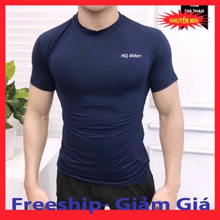 Áo Thun Nam Body Cổ TrònThể Thao Tay Ngắn Vải Thun Lanh Co Giãn 4 Chiều Tập Gym Nhiều Màu Đen Đỏ Xám Ghi Vàng HQ4men