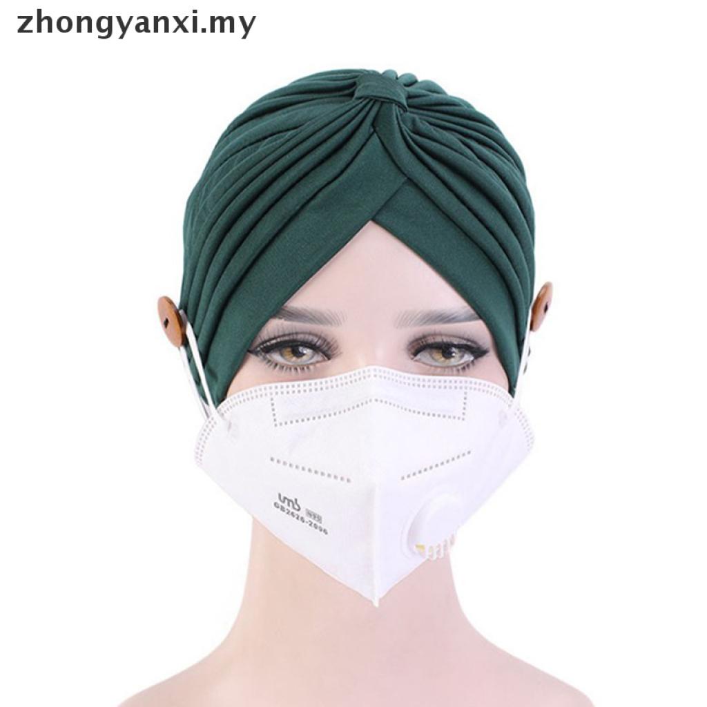 Mũ Turban trùm đầu bảo vệ tai có nút cho người lớn