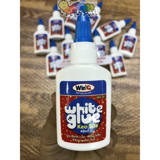 Keo sữa Win, White glue dính chắc loại 40ml