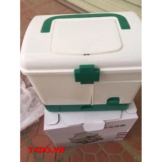 Hộp tủ nhựa đựng thuốc gia đình, tủ thuốc mini loại to 3 tầng đa năng tiện lợi GD597