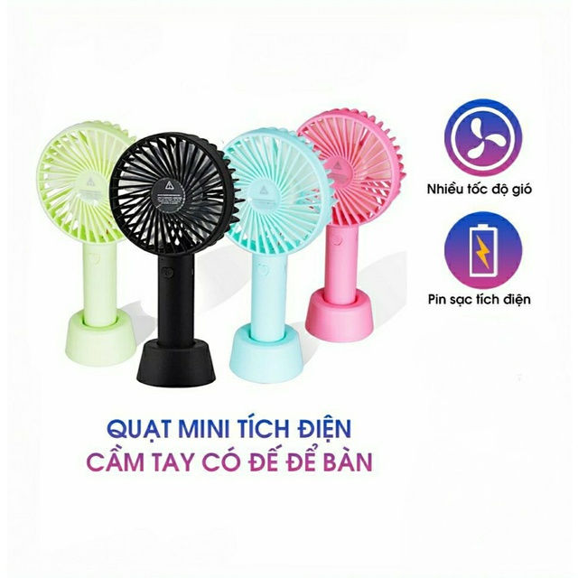 [3 TỐC ĐỘ] Quạt mini cầm tay tiện lợi 3 chế độ - Quạt mini cầm tay có chân đế để bàn 3 chế độ gió