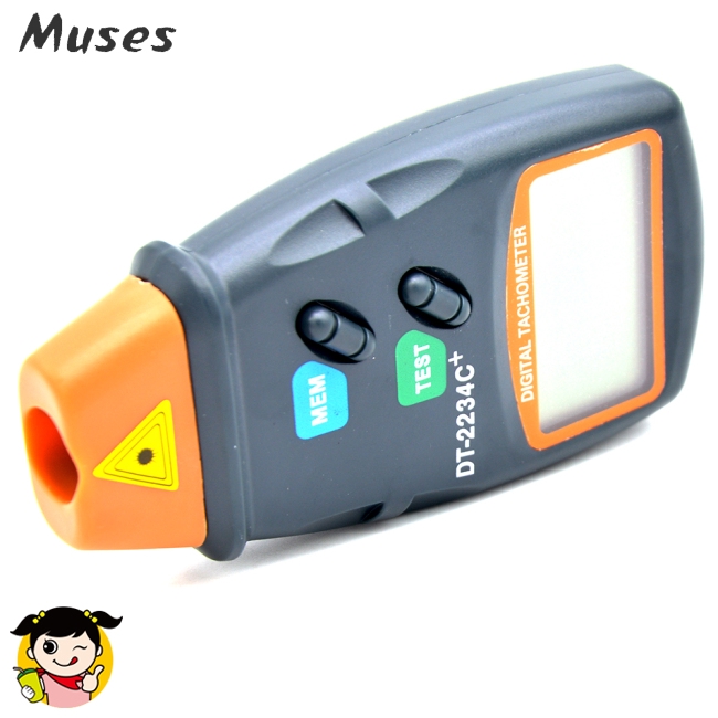 Muse07 DT2234 C+ Digital Tachometer RPM Meter Non-Contact 2.5RPM-99999RPM LCD Display Speed Meter Tester
