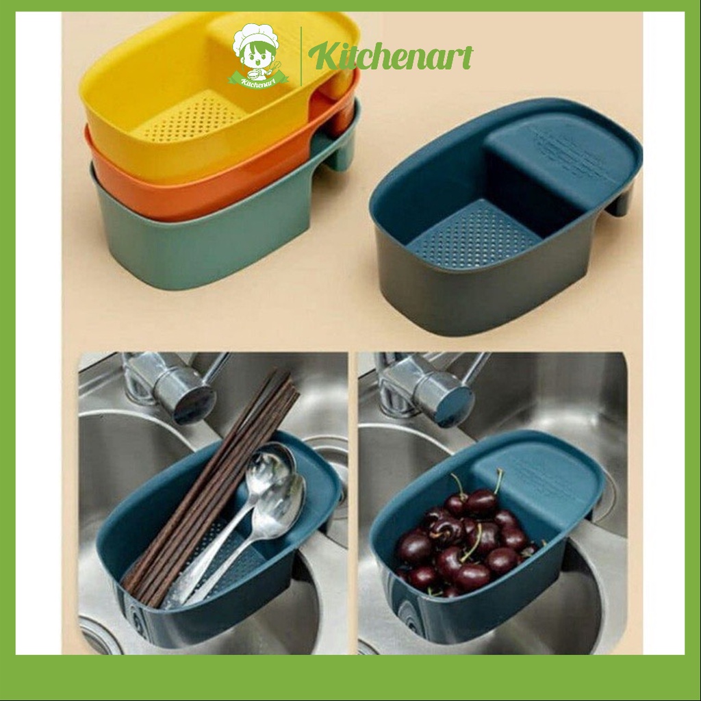 Khay Lọc Rác Gác Bồn Rửa Chén, Khay Nhựa Bầu Dục Đựng Giẻ, Xà Phòng - hàng đẹp