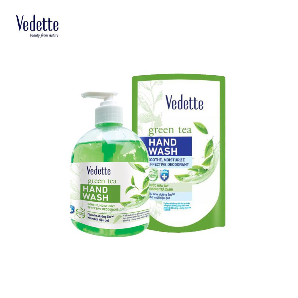 🥦 NƯỚC RỬA TAY TRÀ XANH 500ml DẠNG CHAI VEDETTE - KHÁNG KHUẨN VÀ DƯỠNG ẨM - TPM276 | BigBuy360 - bigbuy360.vn