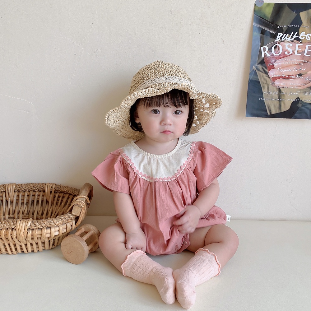 Bộ Áo Liền Quần Tay Cánh Tiên Dễ Thương Cho Bé Gái