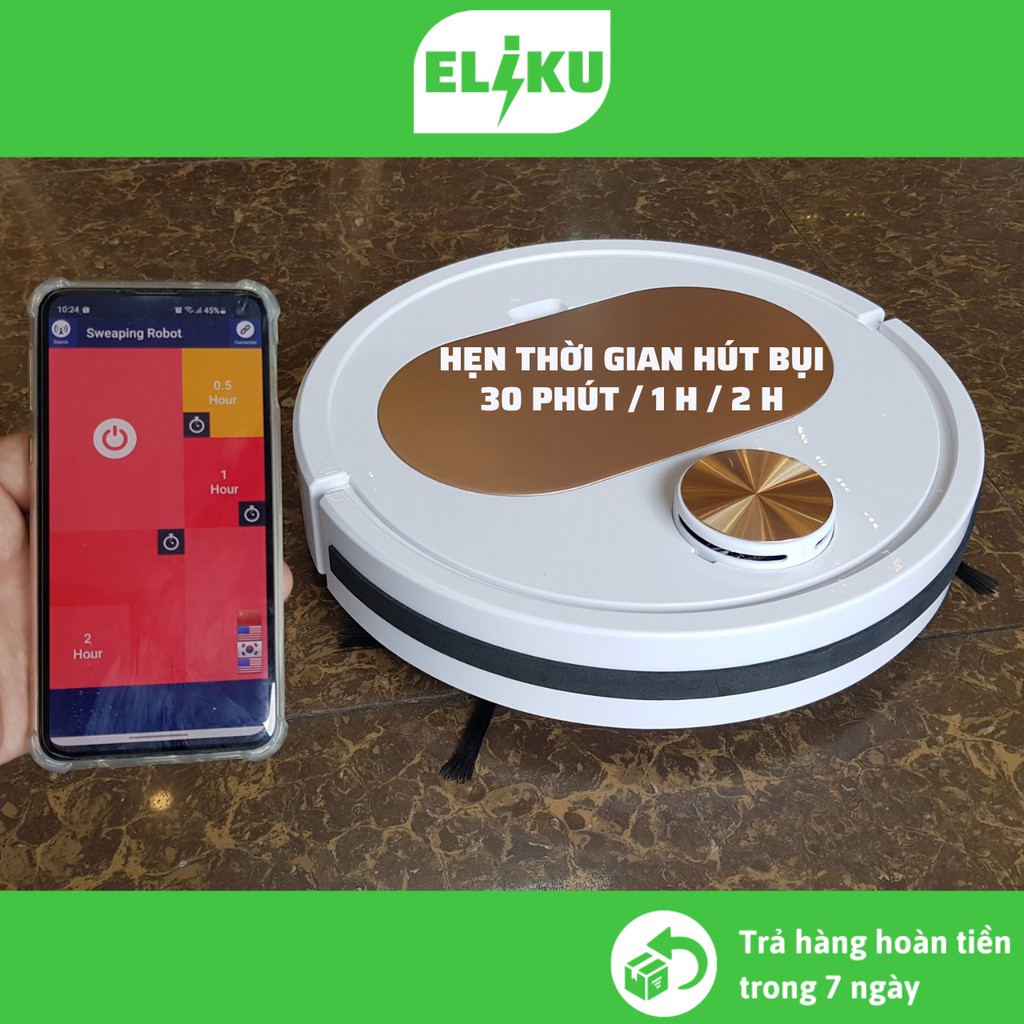 Robot hút bụi lau sàn thông minh ES 350 PRO tự tránh vật cản chống va chạm