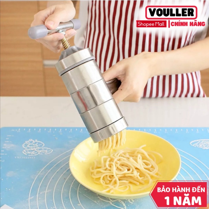 Khuôn Vouller Làm Bún, Dụng Cụ Ép Bún Tươi, Bánh Canh, Bánh Lọt Tại Nhà. Chất Liệu Inox Cao Cấp, Có 5 Đầu Tùy Chọn.