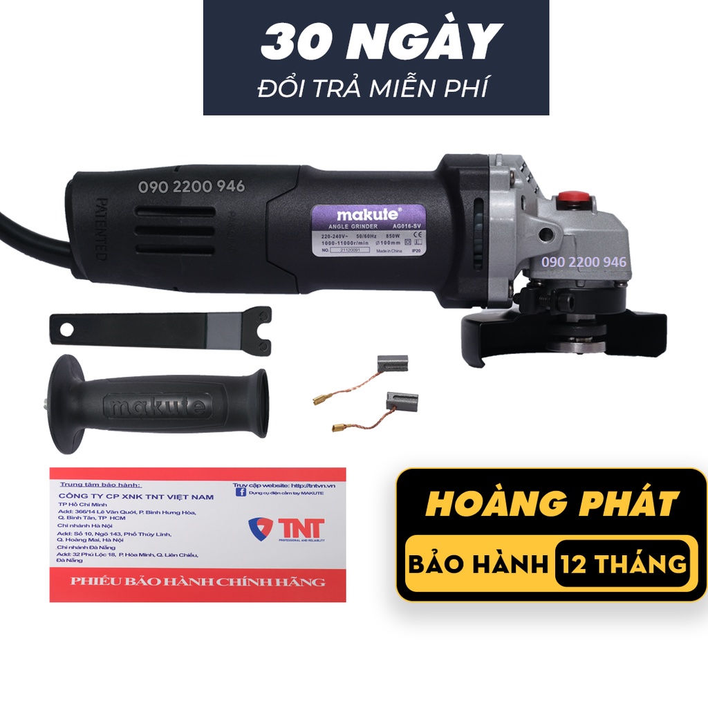 Máy mài góc Makute AG016-SV | 6 số điều chỉnh tốc độ | máy mài đá 100mm | máy cắt cầm tay 1 tấc,dây đồng ,bảo hành 1 năm