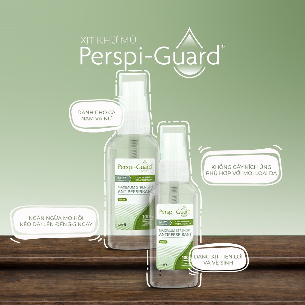 Xịt ngăn mồ hôi cơ thể hiệu quả tối đa Perspi-Guard Maximum Strength Antiperspirant Spray 30ml/50ml