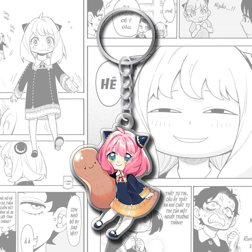Móc khóa Anya Forger anime Spy x Family Thegioipuzzle bằng mica bền đẹp FASF