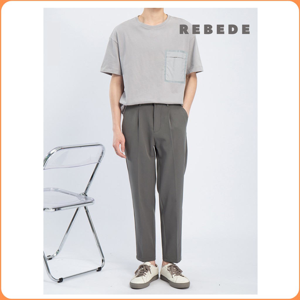 Quần baggy nam ống rộng màu đen, xám dáng suông unisex, vải NANO PREMIUM Hàn quốc- Rebede | BigBuy360 - bigbuy360.vn