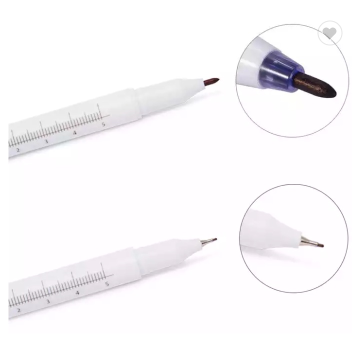 Sterile Pen- Bút kèm thước vô trùng đánh dấu vết mổ phẫu thuật thẩm mỹ không trôi- Bút tiệt trùng phun xăm tattoo