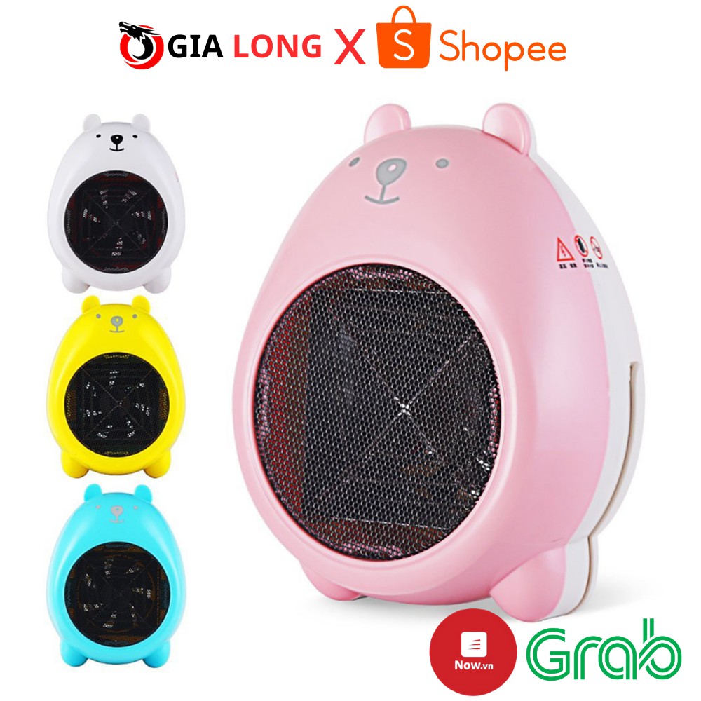 𝑭𝑹𝑬𝑬 𝑺𝑯𝑰𝑷Quạt sưởi mini đa năng hình thú 600W - Máy sưởi mini để bàn