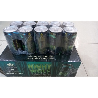 Nước Tăng Lực NIGHT WOLF K5 từ sâm Ngọc Linh (dạng thùng 24 lon)