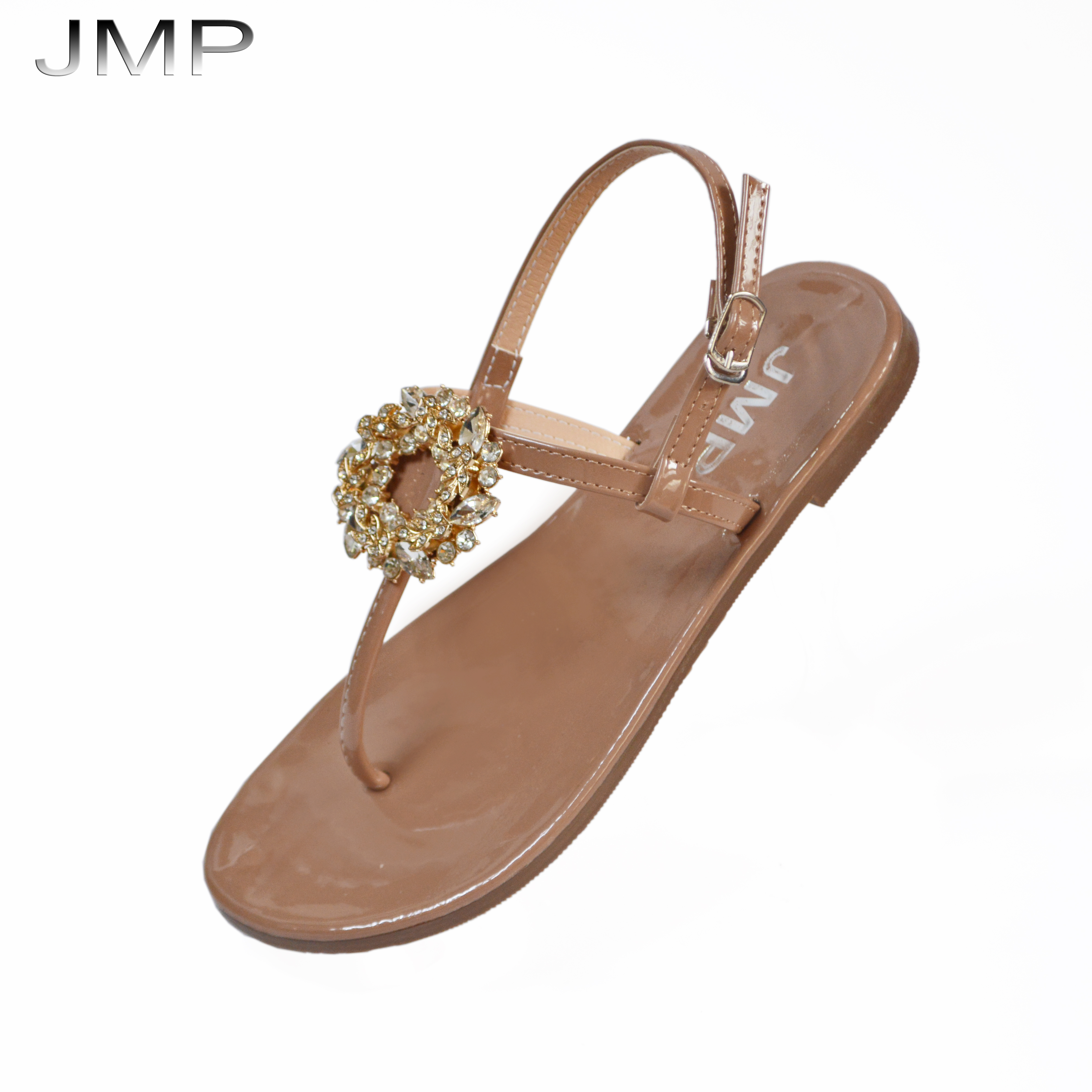 [Mã WABRWS24 giảm 15% đơn 150K] JMP - SANDAL Đế Bằng cao 1 cm đính hoa sang trọng - SD48