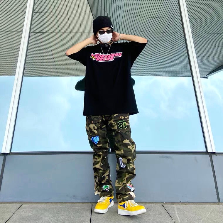 Quần CAMO CARTOON họa tiết hình thêu cao cấp