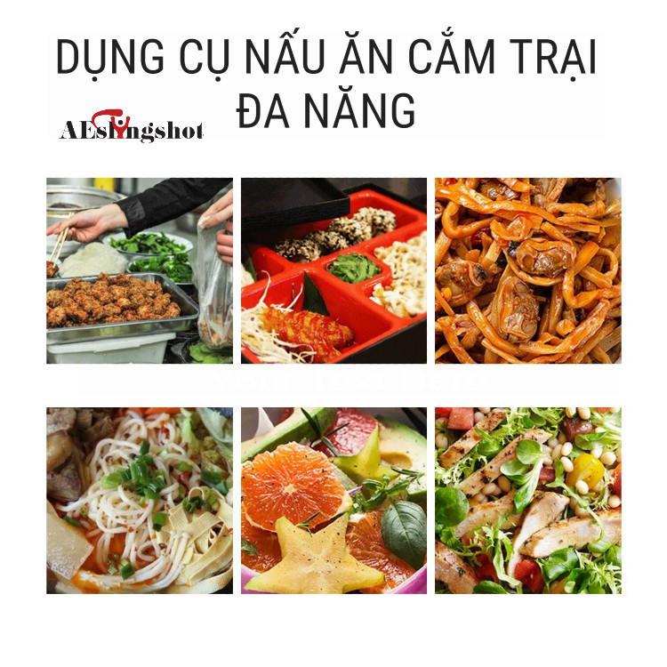 Bộ nồi chảo cốc hiệu CAMEL 8 món, du lịch cắm trại xuất nhật, gọn nhẹ dễ dàng mang đi [DCP2]