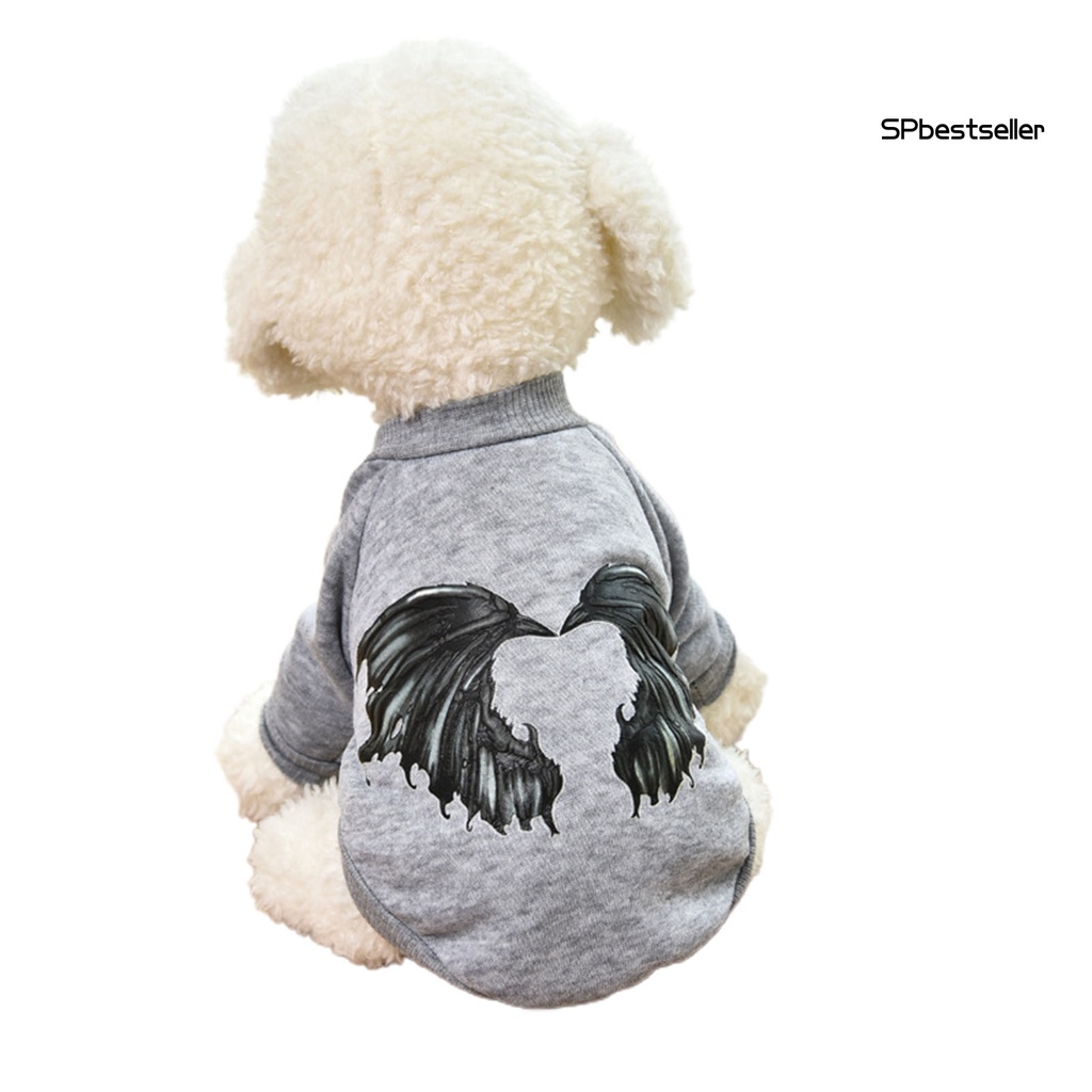 Áo thú cưng mềm mại in hình hoạt hình giữ ấm thời trang