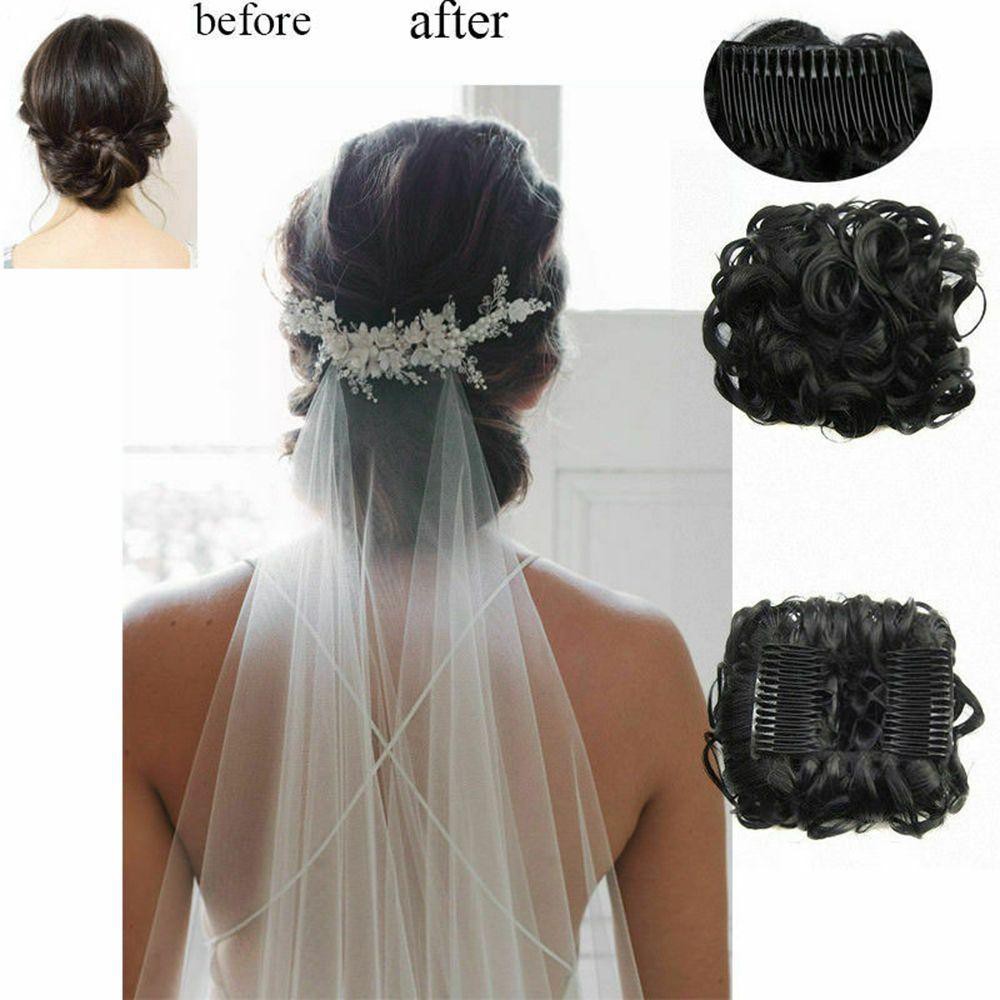 Áo Búi Tóc Chignon Bộ Tóc Giả Tóc Tổng Hợp Tóc Sóng Xoăn Tóc Phụ Kiện-168-OXUI3