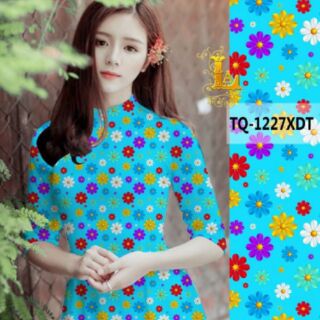 Vải áo dài hoa nhỏ
