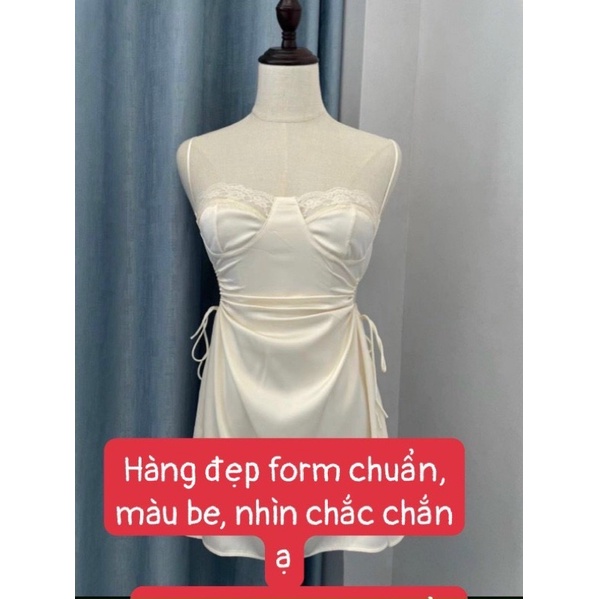 Sẵn Váy ngủ sexy lụa cao cấp Đầm mặc nhà gợi cảm quyến rũ khoét eo cup ngực SP075