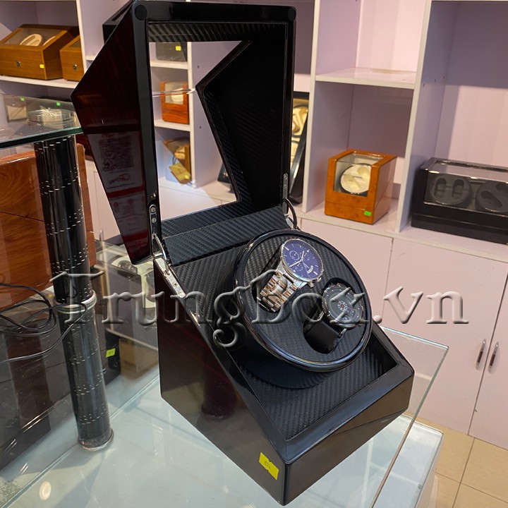 Hộp Đựng Đồng Hồ Cơ 2 Xoay Vỏ Gỗ Sơn Mài - Mã 820ET | SAIKE