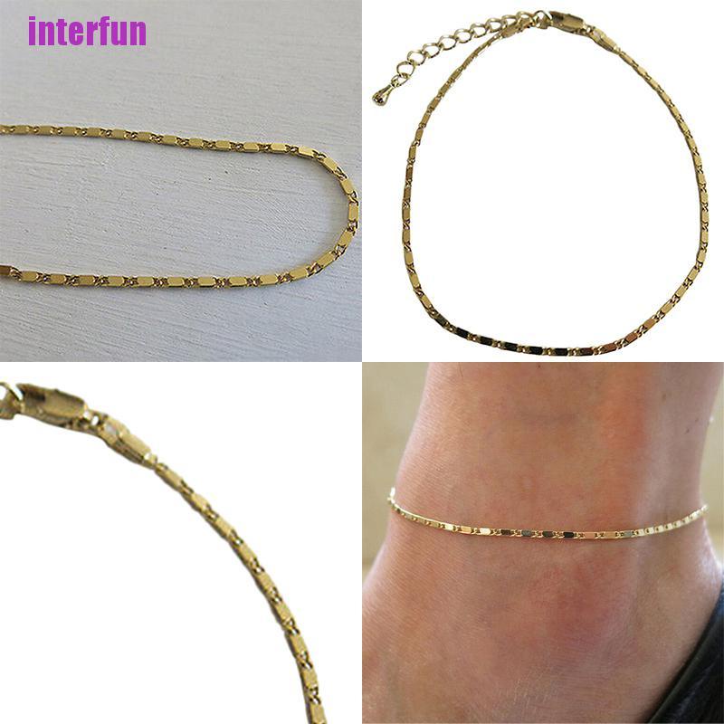 Lắc Chân Mạ Vàng Thiết Kế Đơn Giản