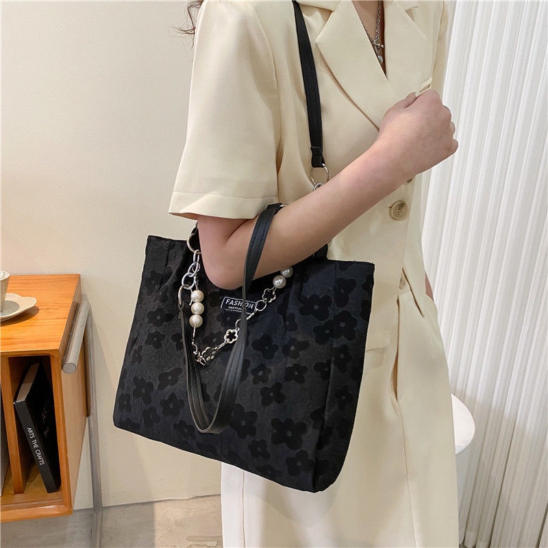 Túi Xách Canvas Sức Chứa Lớn Phong Cách Phương Tây Cho Nữ