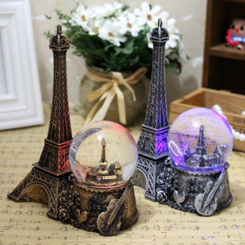 Quả cầu tuyết tháp Eiffel quà tặng trang trí cực sang trọng ý nghĩa paris Asam
