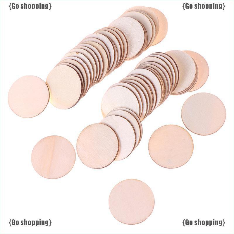 Set 50 khuôn cắt hình tròn bằng gỗ dùng vẽ hoặc trang trí tiệc