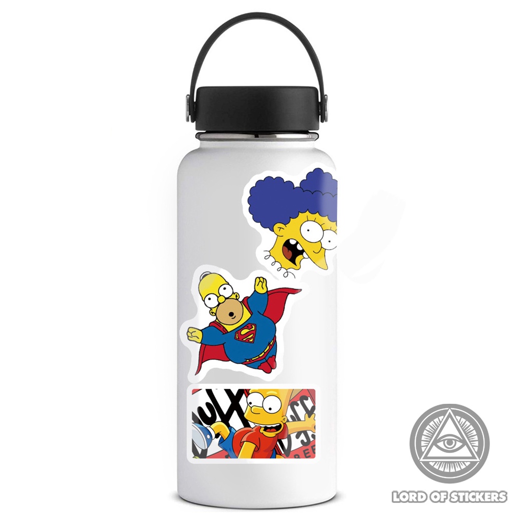 Set 50 Nhãn Dán The Simpsons Sticker Hoạt Hình Gia Đình Simpson Chống Thấm Nước Trang Trí Mũ Bảo Hiểm, Ván Trượt, Xe, Sổ