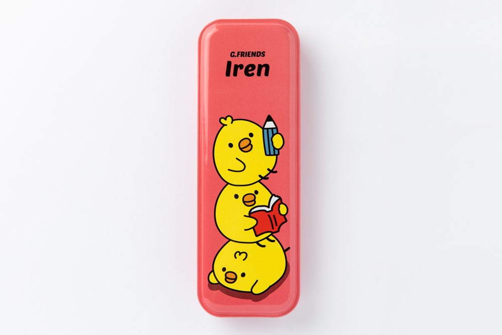 Hộp Bút Chì ARTBOX Hàn Quốc Bằng Thép Màu Hồng In Hình Iren Màu Hồng Đậm