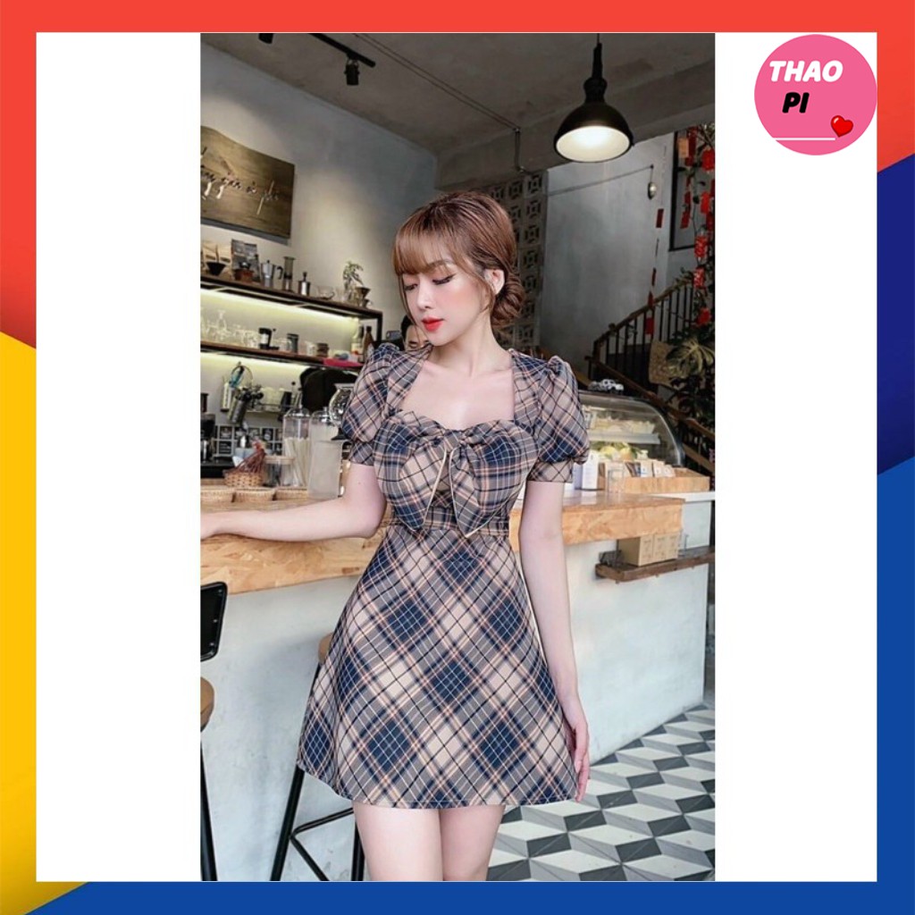 Đầm body hoạ tiết phối nơ to trước ngực siêu sang hàng cao cấp