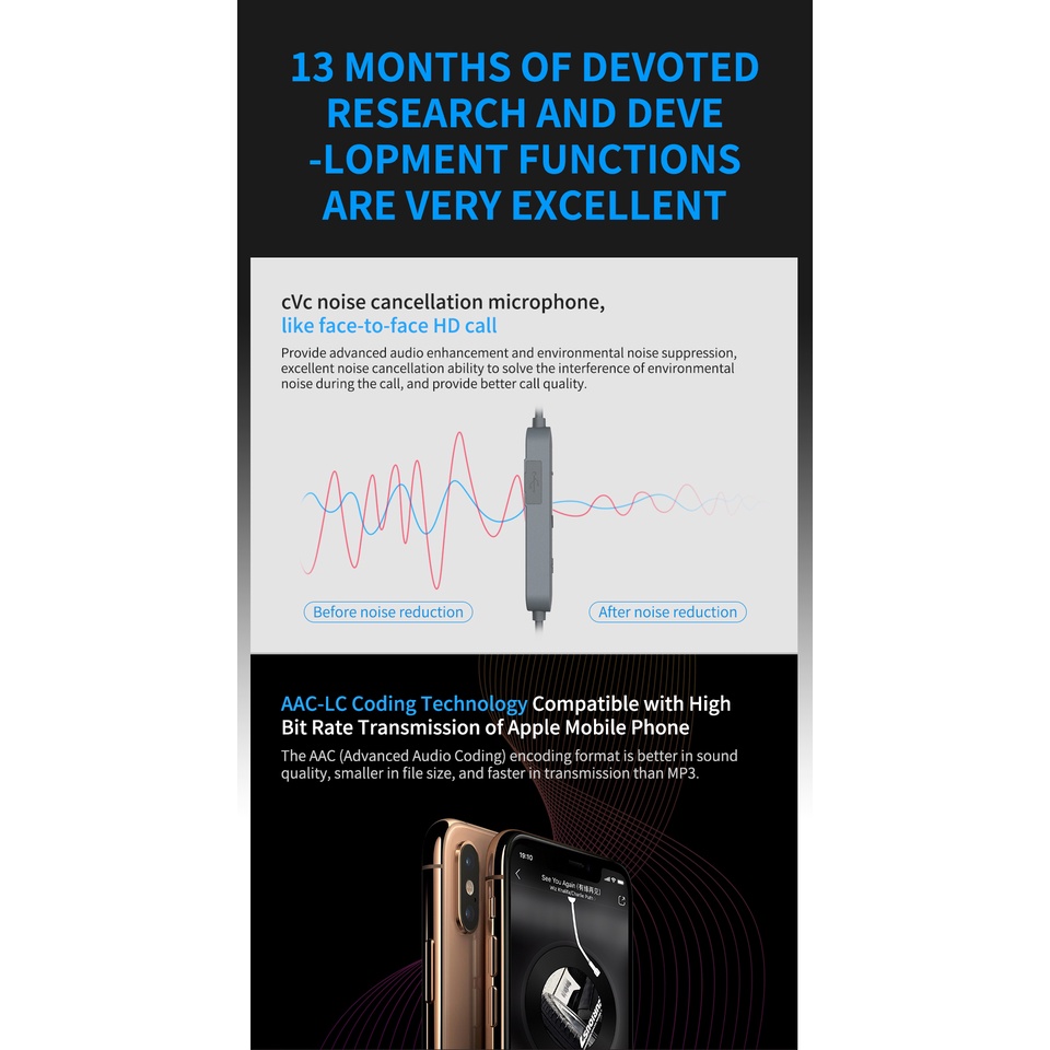 Kz Dây Cáp Mô Đun Nâng Cấp Tai nghe không dây 5.0 zst / zs10rpo / zsx / Zrx