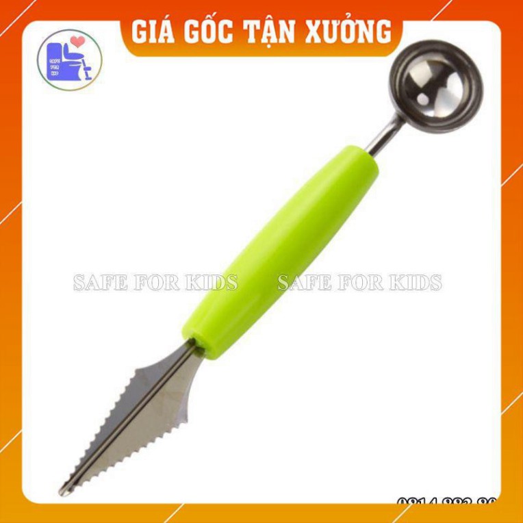 S12 Dao Khắc Hoa Quả - dụng cụ Khắc Tỉa Nạo Hoa Quả hai Đầu sở hữu Lỗ Tạo Viên 4 AO51