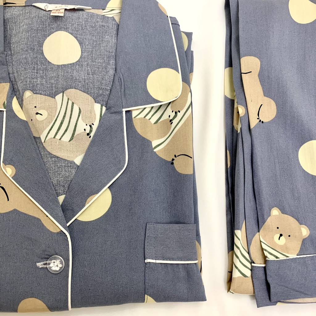 Đồ Bộ Pijama - Set Ngủ Dài Tay Vải Đũi Lụa Nhiều Mẫu Họa Tiết Đơn Giản DDDP02