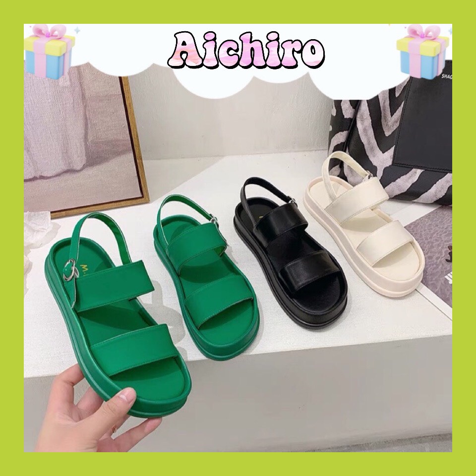 Sandal nữ, dép 2 quai ngang có quai hậu đi học, đi chơi thời trang DS3M, đế cao su mềm chống trơn truợt