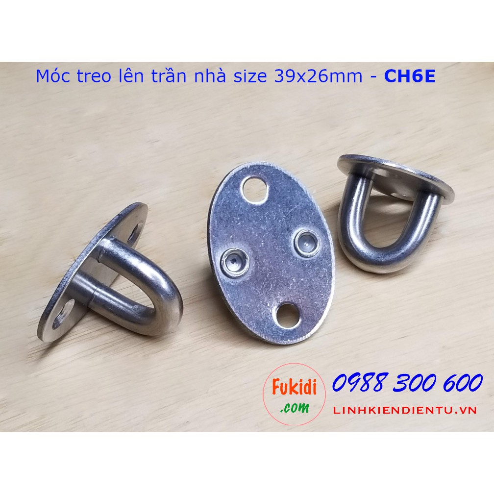 Móc treo quạt trần, treo đèn trang trí, treo xích đu, treo ghế đu size M6 - CH6E, CH6R