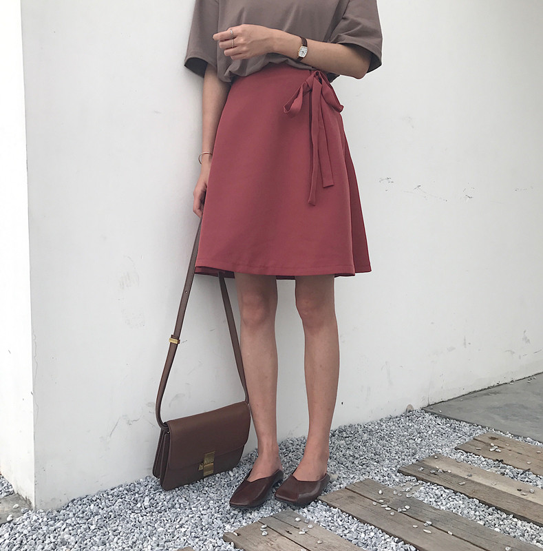 Chân Váy Chữ A Xiaozhainv Thiết Kế Cột Nơ Phong Cách Ulzzang Hàn Quốc 4 Màu Tùy Chọn | BigBuy360 - bigbuy360.vn