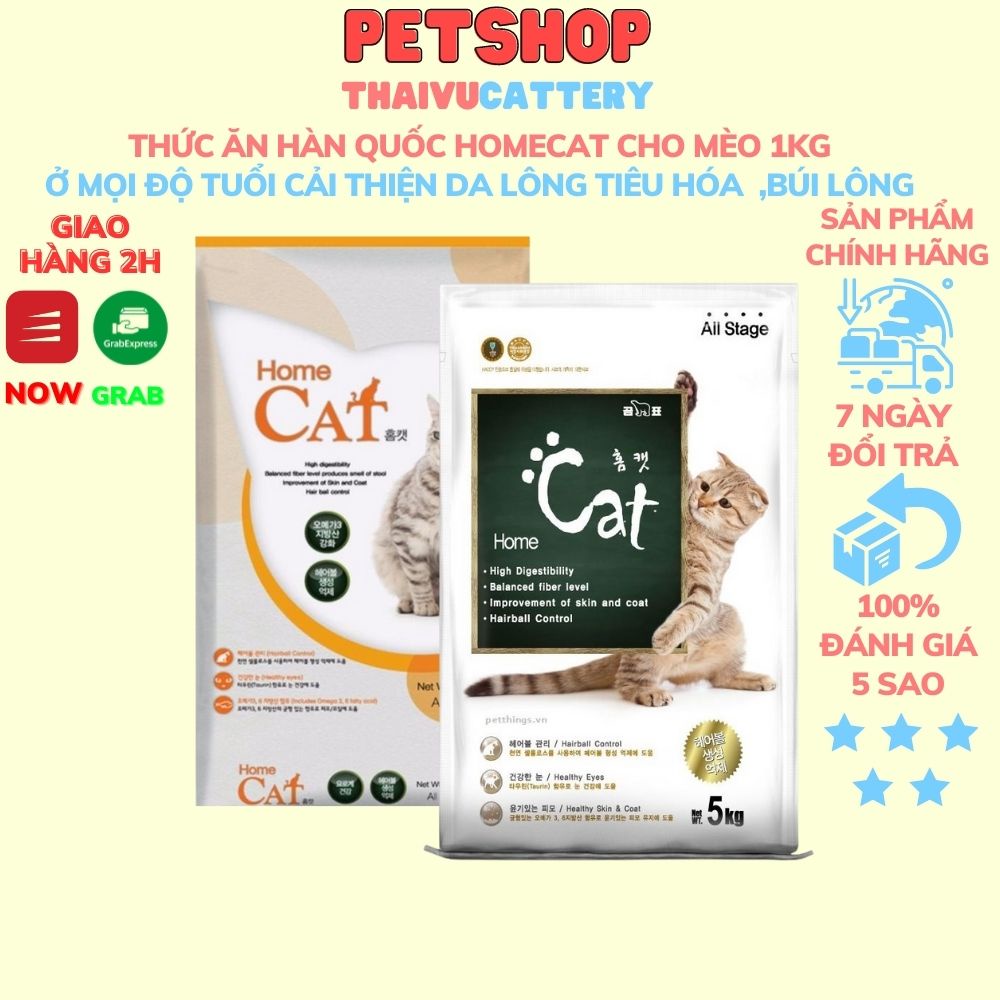 Thức ăn hàn quốc homecat cho mèo 1kg