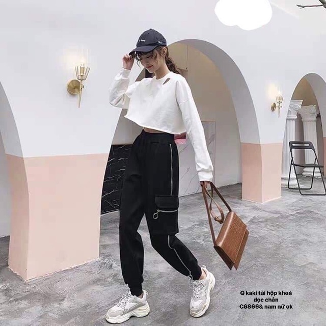 Quần kaki túi hộp 2 khoá phối dọc thân (C/KT ) | BigBuy360 - bigbuy360.vn