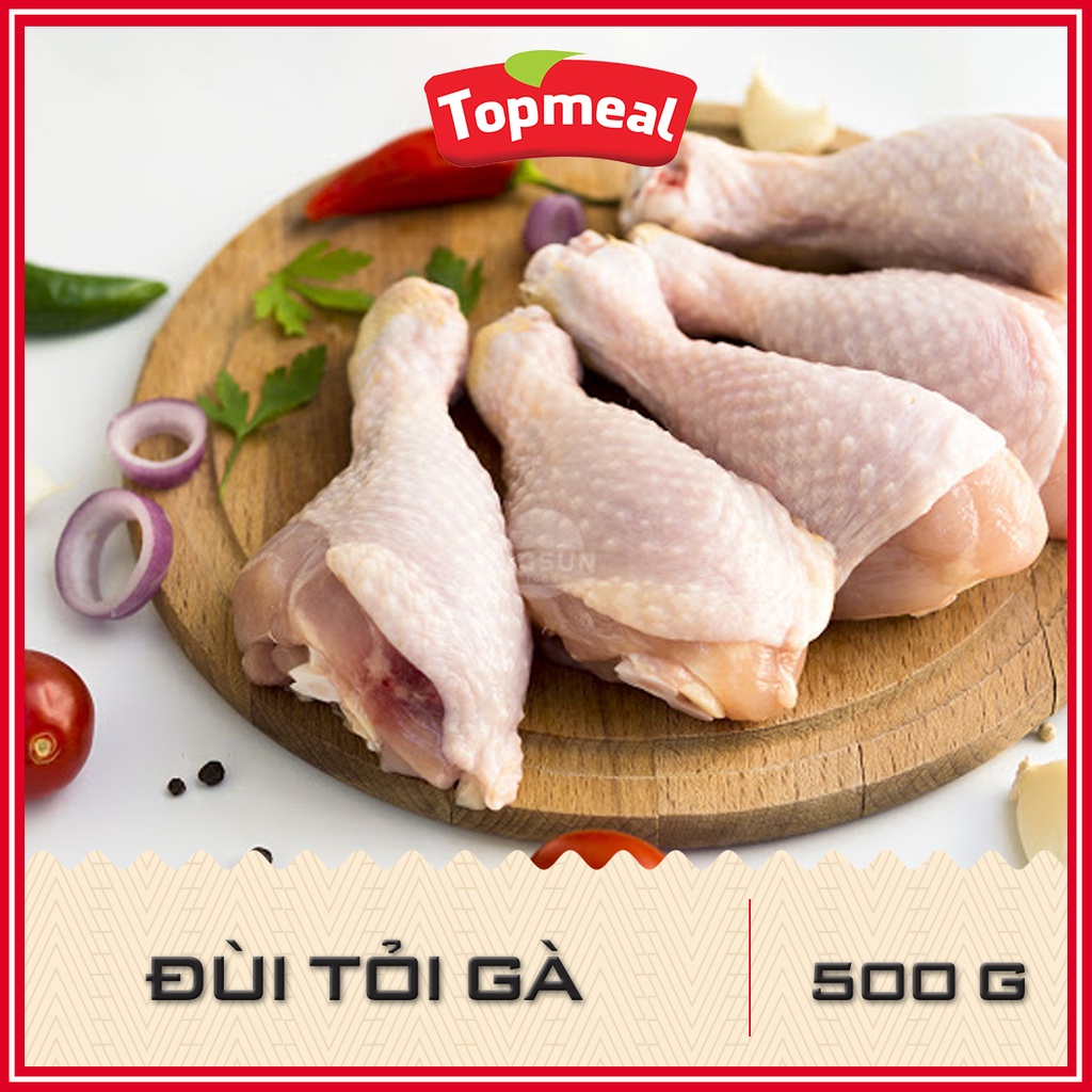 HCM - Đùi tỏi gà Topmeal (500g) - Thích hợp với các món nướng, sốt cà chua, rô-ti, rim, chiên, kho, bó xôi