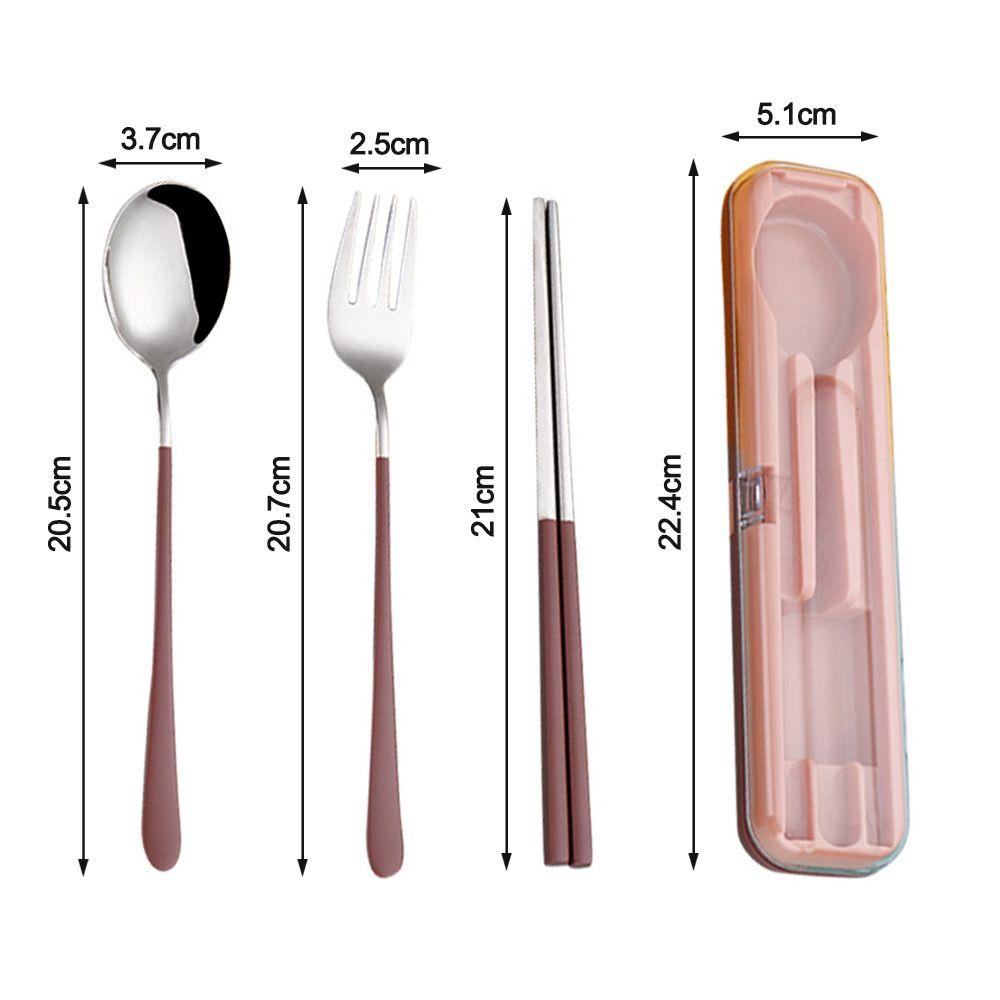 Bộ 1 Dụng Cụ Ăn Uống Gồm 3 Món Dùng Trong Các Chuyến Đi Du Lịch