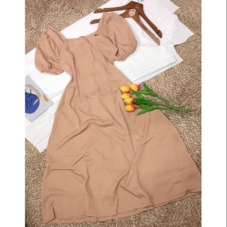 🌼🌼 đầm midi cổ vuông 🌼🌼