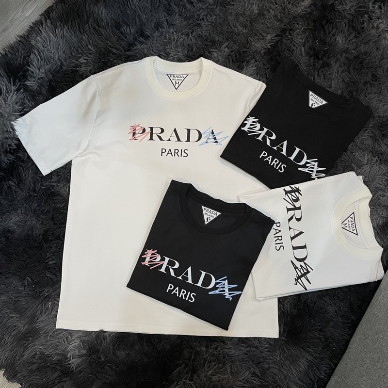 Áo thun Prada mới nhất Áo thun in chữ cái cấp