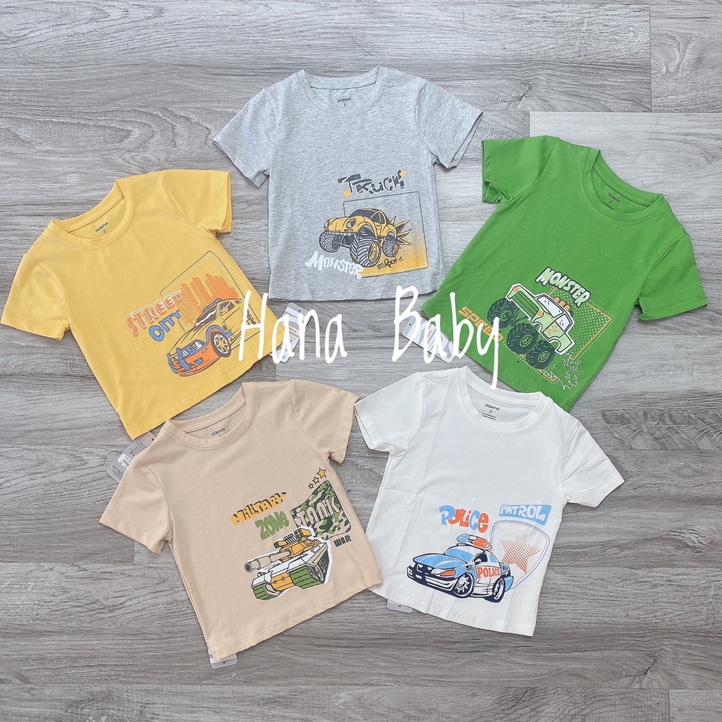 Áo cộc tay vải cotton Dokma DA924 cho bé 2y-6y